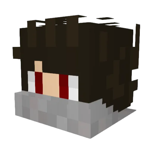 Drarko8 Minecraft avatar head, 3D render