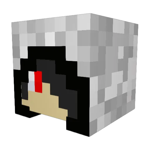 Drarraj Minecraft avatar head, 3D render