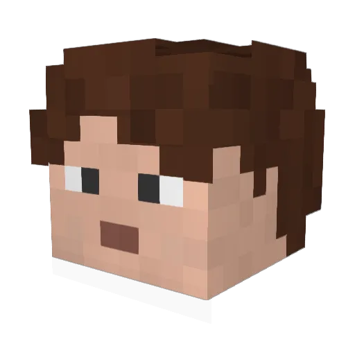 Draskeld Minecraft avatar head, 3D render