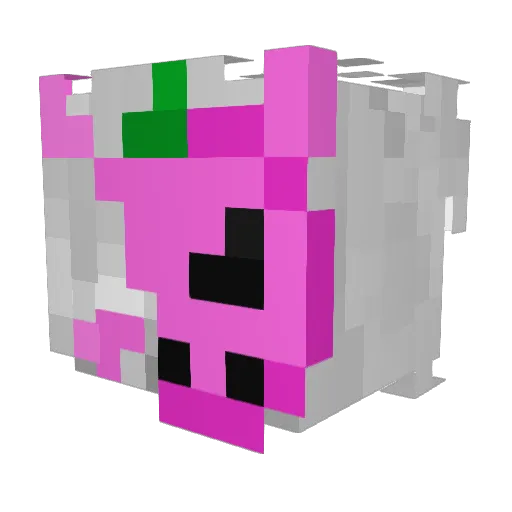 Drasky_ Minecraft avatar head, 3D render