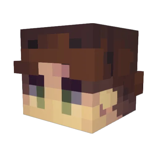 Drastoil Minecraft avatar head, 3D render