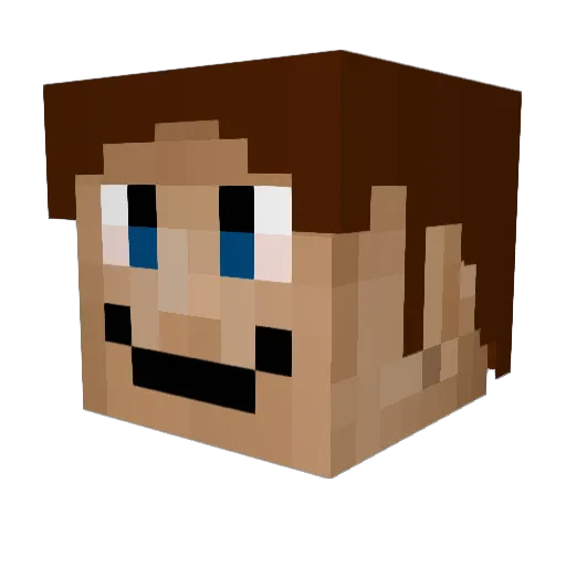 Drati100 Minecraft avatar head, 3D render