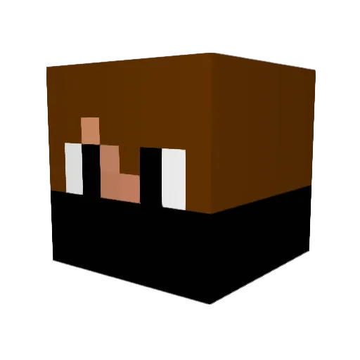 Dratical Minecraft avatar head, 3D render