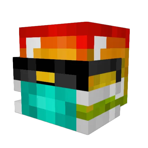 Dratisgaming Minecraft avatar head, 3D render
