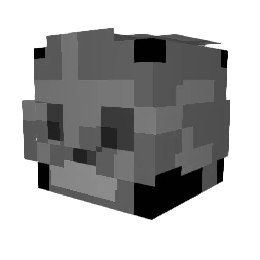 Dratti0 Minecraft avatar head, 3D render