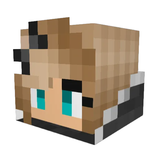Draugara Minecraft avatar head, 3D render