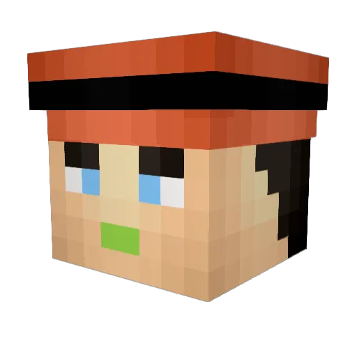 Drauvsonex Minecraft avatar head, 3D render