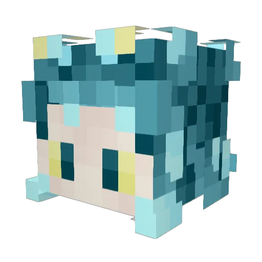 Dravendore Minecraft avatar head, 3D render