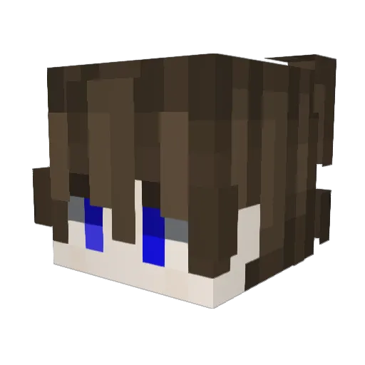 Dravixus Minecraft avatar head, 3D render