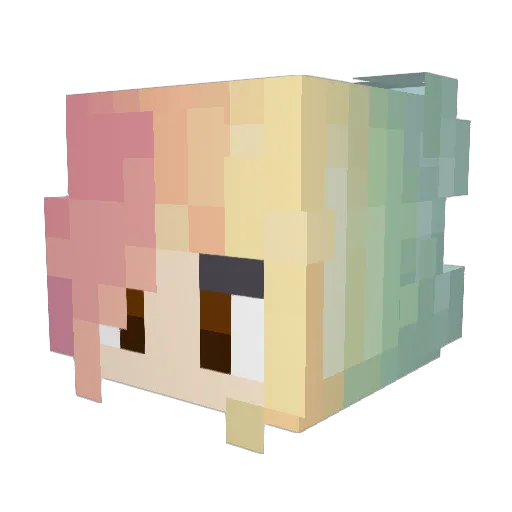 Dravvtoon Minecraft avatar head, 3D render