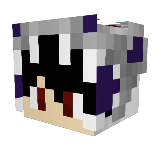 Dravzz Minecraft avatar head, 3D render