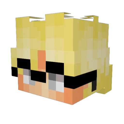 DrawMassive Minecraft avatar head, 3D render