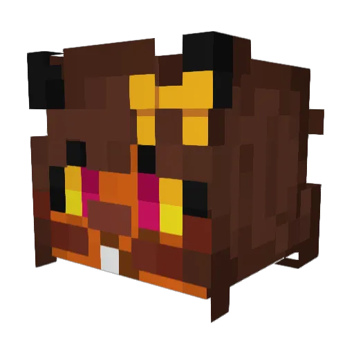 Drawceress Minecraft avatar head, 3D render