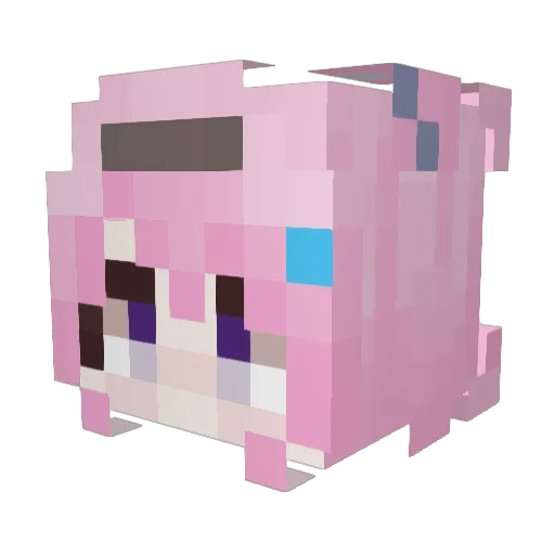 Drawem Minecraft avatar head, 3D render