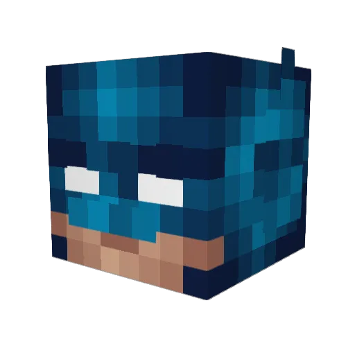 DrawingGorilla Minecraft avatar head, 3D render