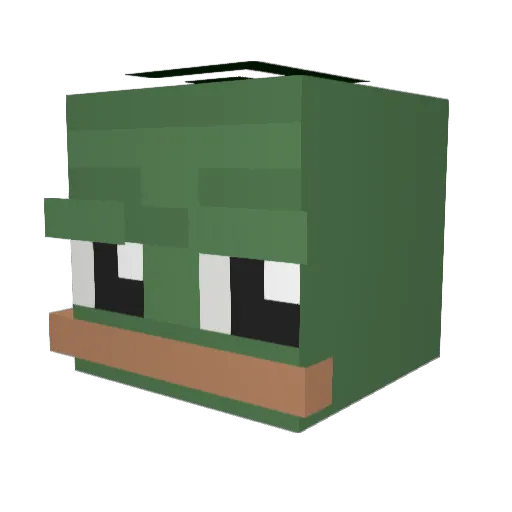 Drawller Minecraft avatar head, 3D render
