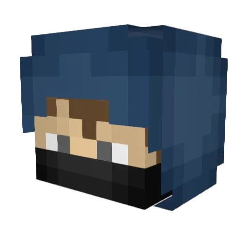 Drawmind Minecraft avatar head, 3D render