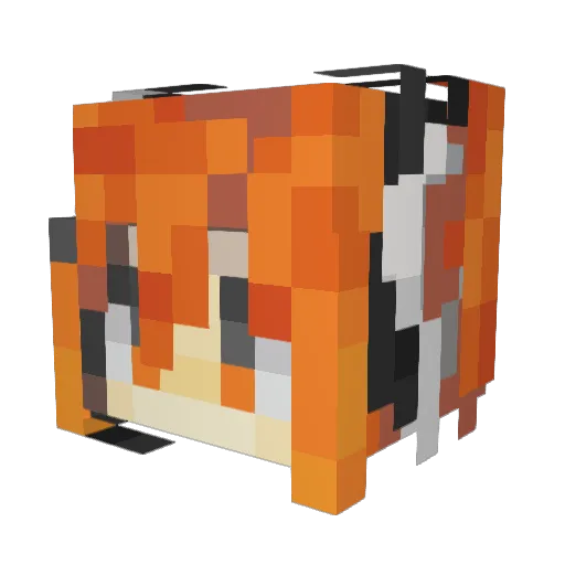 DrawnAxolotl Minecraft avatar head, 3D render