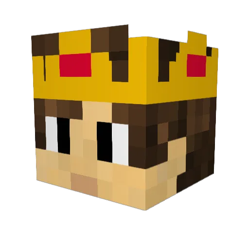 DrawnLucky Minecraft avatar head, 3D render