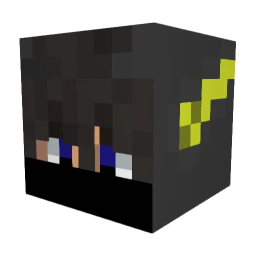 DraxFousy Minecraft avatar head, 3D render