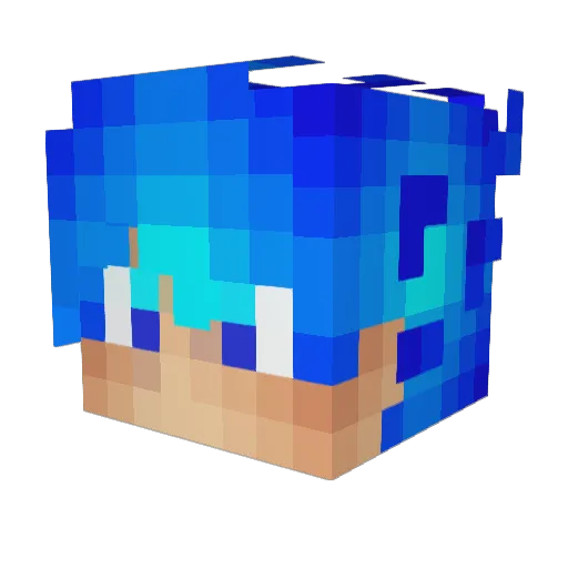 Draxice Minecraft avatar head, 3D render