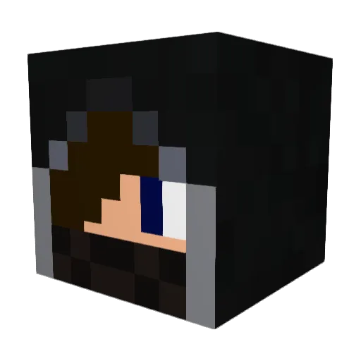 DraxxLP Minecraft avatar head, 3D render