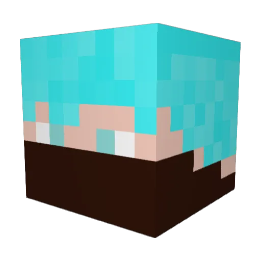 DrayDragonheart Minecraft avatar head, 3D render