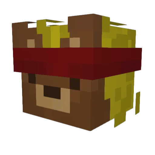 Dray_1 Minecraft avatar head, 3D render