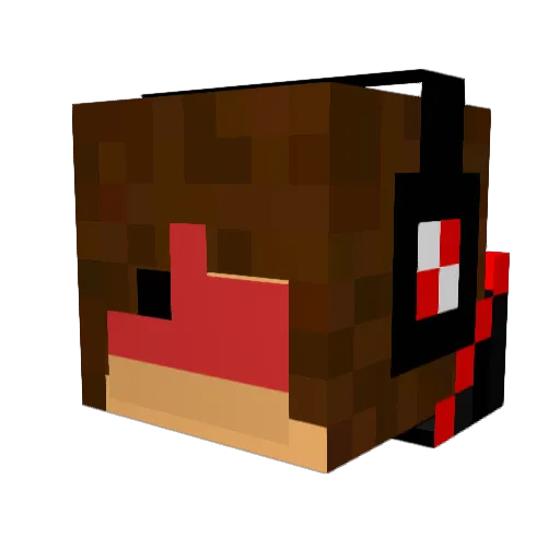 Drayderr Minecraft avatar head, 3D render