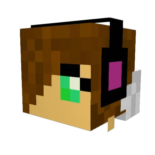 Draynie Minecraft avatar head, 3D render