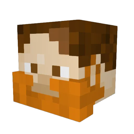 Drayvern Minecraft avatar head, 3D render