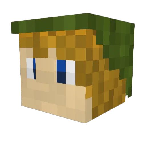 Drayxom Minecraft avatar head, 3D render