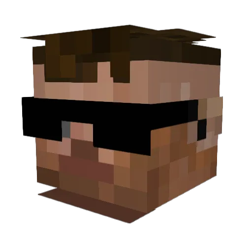Drayyvon Minecraft avatar head, 3D render