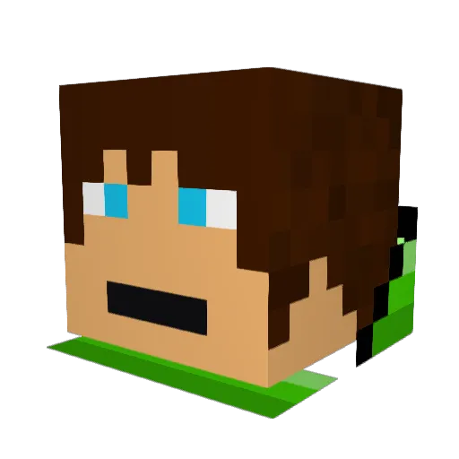 Drazec Minecraft avatar head, 3D render