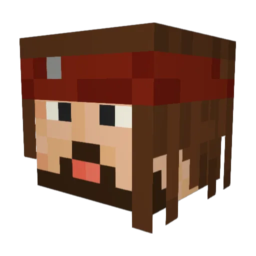 DrazekIronwing Minecraft avatar head, 3D render