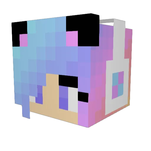 Drazgek Minecraft avatar head, 3D render