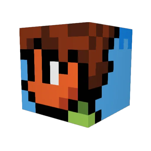 Drazkil Minecraft avatar head, 3D render