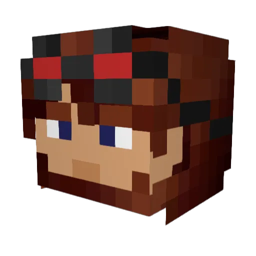 Drazlak Minecraft avatar head, 3D render