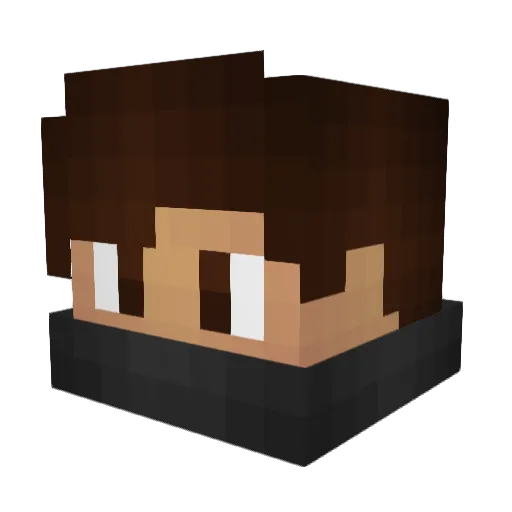 DrazoDax Minecraft avatar head, 3D render