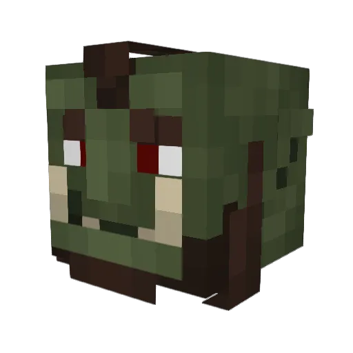 Drazores Minecraft avatar head, 3D render