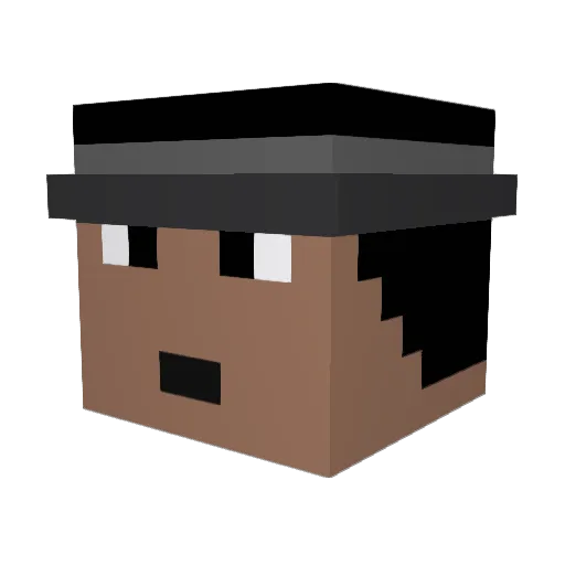 Drazz_ Minecraft avatar head, 3D render