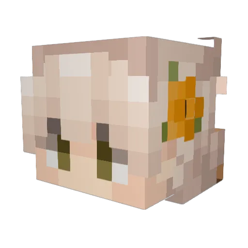 DreDreamer7 Minecraft avatar head, 3D render