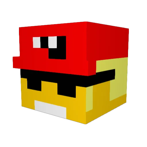 Dreackes Minecraft avatar head, 3D render