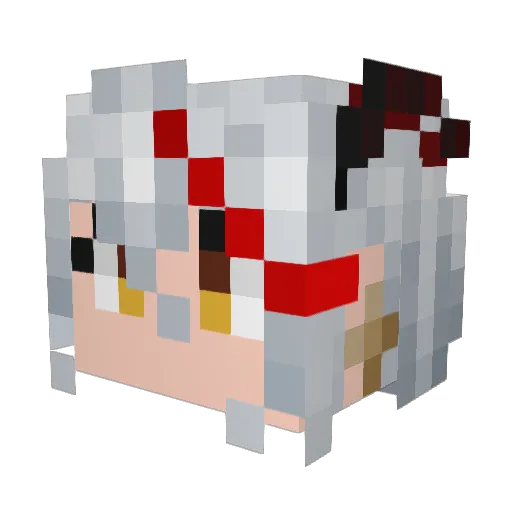 Dread222 Minecraft avatar head, 3D render