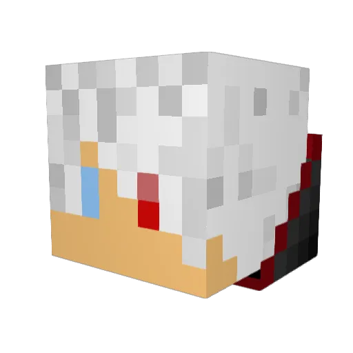 DreadPhenix Minecraft avatar head, 3D render