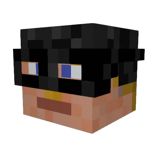 DreadRoberts Minecraft avatar head, 3D render