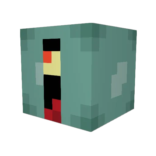 Dreadful386 Minecraft avatar head, 3D render