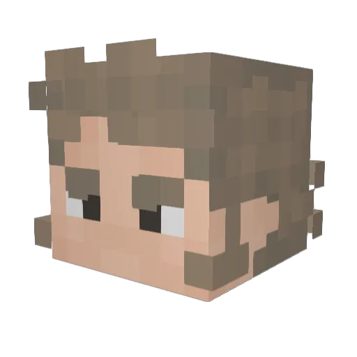 Dreadking61 Minecraft avatar head, 3D render