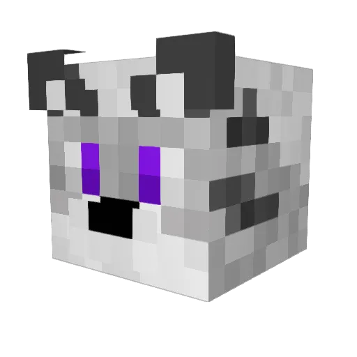 Dreadnt Minecraft avatar head, 3D render