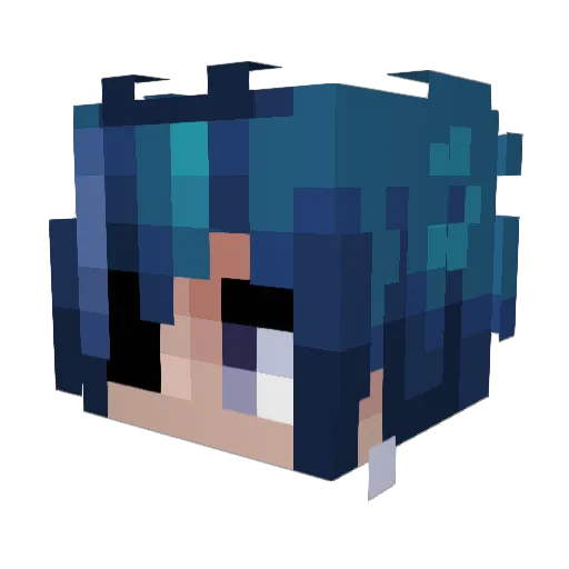 Dreadtoast44 Minecraft avatar head, 3D render